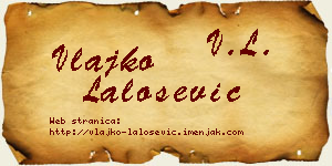 Vlajko Lalošević vizit kartica